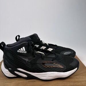 New NWB Mens Adidas Exhibit A Mid Black Basketball‎ Shoes Sneakers Size 12.5 M